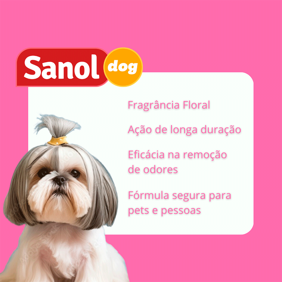 Eliminador de odores Sanol Dog Floral para Ambientes - 2 Litros