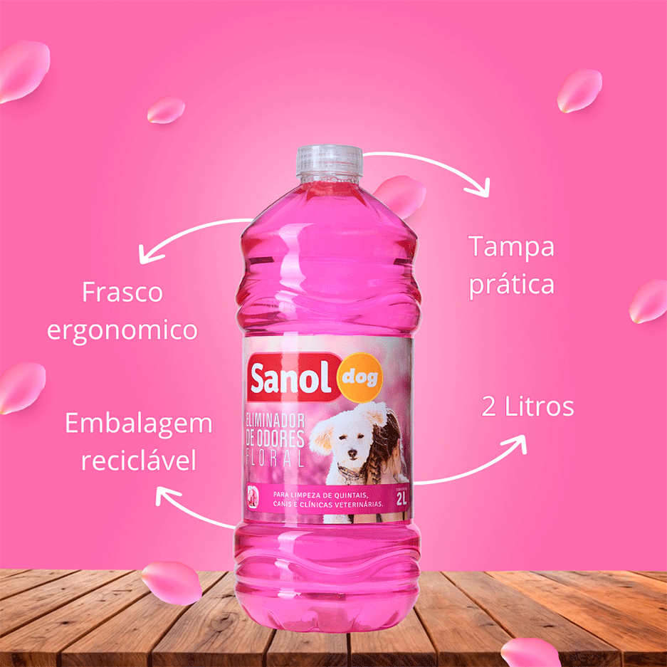 Eliminador de odores Sanol Dog Floral para Ambientes - 2 Litros