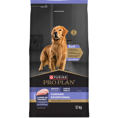 Ração Seca Purina Pro Plan Cuidado Excepcional para Cães Adultos Raças Médias