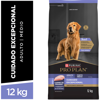 Ração Seca Purina Pro Plan Cuidado Excepcional para Cães Adultos Raças Médias