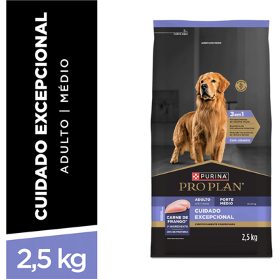 Ração Seca Purina Pro Plan Cuidado Excepcional para Cães Adultos Raças Médias