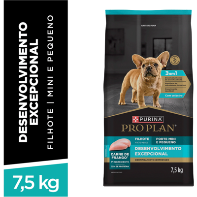 Ração Seca Purina Pro Plan Desenvolvimento Excepcional para Cães Filhotes Raças Minis e Pequenas