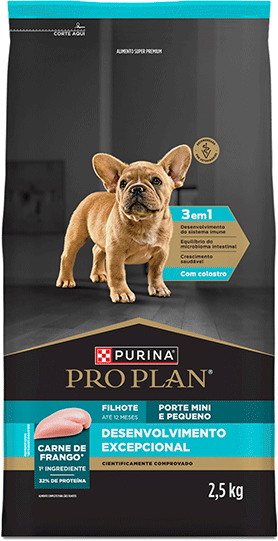 Ração Seca Purina Pro Plan Desenvolvimento Excepcional para Cães Filhotes Raças Minis e Pequenas - 2,5Kg
