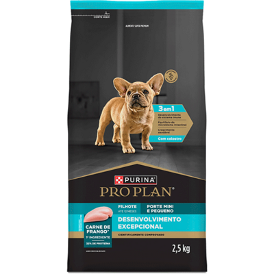 Ração Seca Purina Pro Plan Desenvolvimento Excepcional para Cães Filhotes Raças Minis e Pequenas