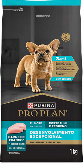 Ração Seca Purina Pro Plan Desenvolvimento Excepcional para Cães Filhotes Raças Minis e Pequenas - 1Kg
