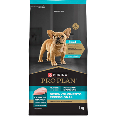 Ração Seca Purina Pro Plan Desenvolvimento Excepcional para Cães Filhotes Raças Minis e Pequenas
