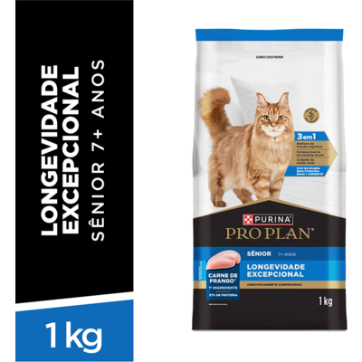 Ração Seca Purina Pro Plan Longevidade Excepcional Sênior 7+ para Gatos