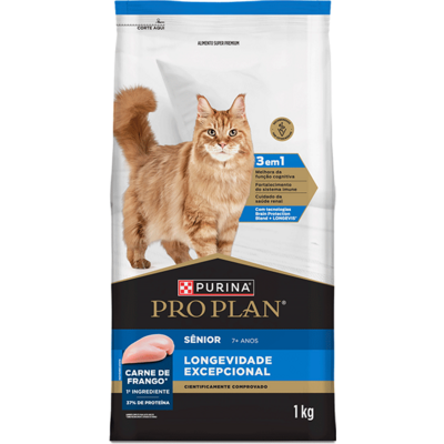 Ração Seca Purina Pro Plan Longevidade Excepcional Sênior 7+ para Gatos