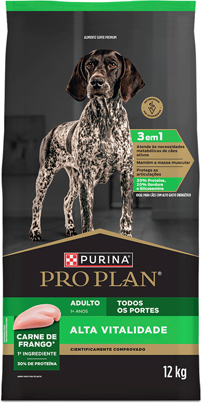 Ração Seca Purina Pro Plan Alta Vitalidade para Cães Adultos - 12Kg