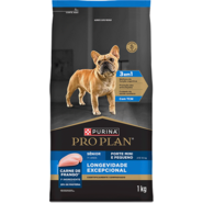 Ração Seca Purina Pro Plan Longevidade Excepcional Sênior 7+ para Cães Raças Minis e Pequenas - 1Kg