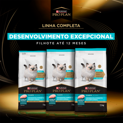Ração Seca Purina Pro Plan Desenvolvimento Excepcional para Gatos Filhotes