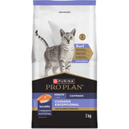 Ração Seca Purina Pro Plan Cuidado Excepcional para Gatos Castrado sabor Salmão - 3Kg