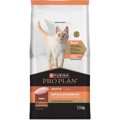 Ração Seca Purina Pro Plan Hipoalergênica para Gatos Adultos