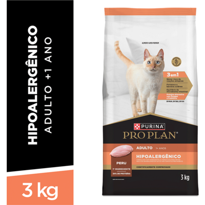 Ração Seca Purina Pro Plan Hipoalergênica para Gatos Adultos