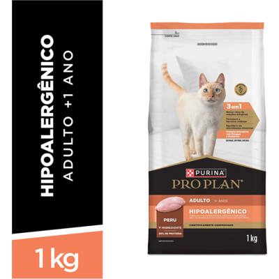 Ração Seca Purina Pro Plan Hipoalergênica para Gatos Adultos