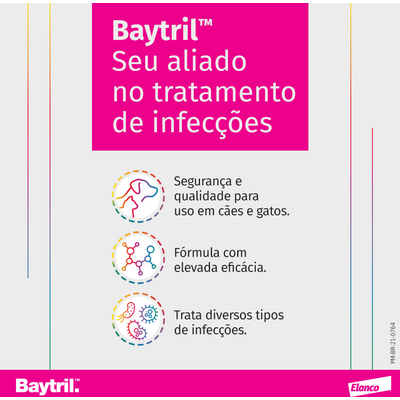 Antibiótico Elanco Baytril Flavour Enrofloxacino 150 mg para Cães