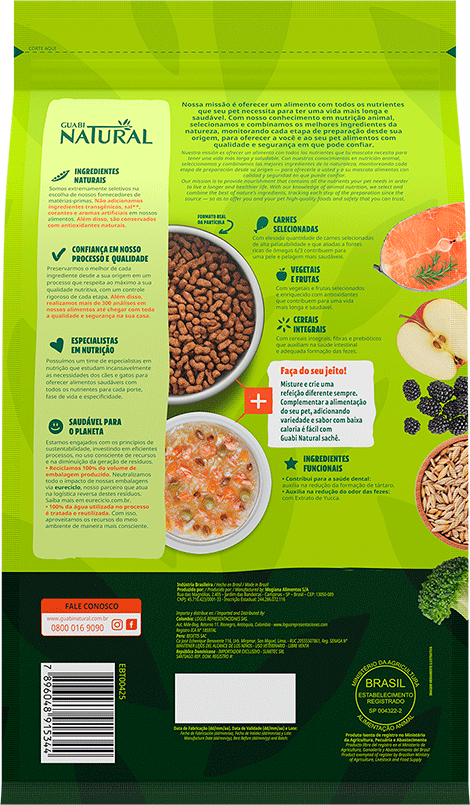 Ração Guabi Natural Salmão e Cevada para Cães Adultos Raças Mini e Pequena - 2,5Kg