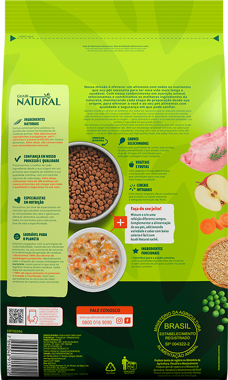 Ração Guabi Natural Salmão e Cevada para Gatos Adultos - 7,5Kg