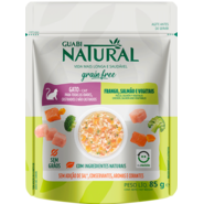 Ração Úmida Guabi Natural Grain Free Frango, Salmão e Vegetais para Gatos - 85 g