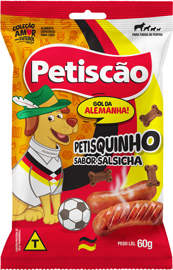 Bifinho Petiscão Alemanha para Cães sabor Salsicha - 60 g