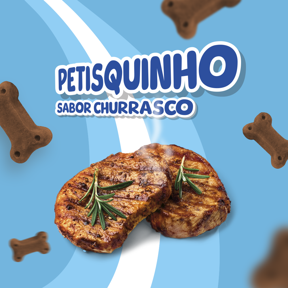 Bifinho Petiscão Argentina para Cães Sabor Churrasco - 60 g