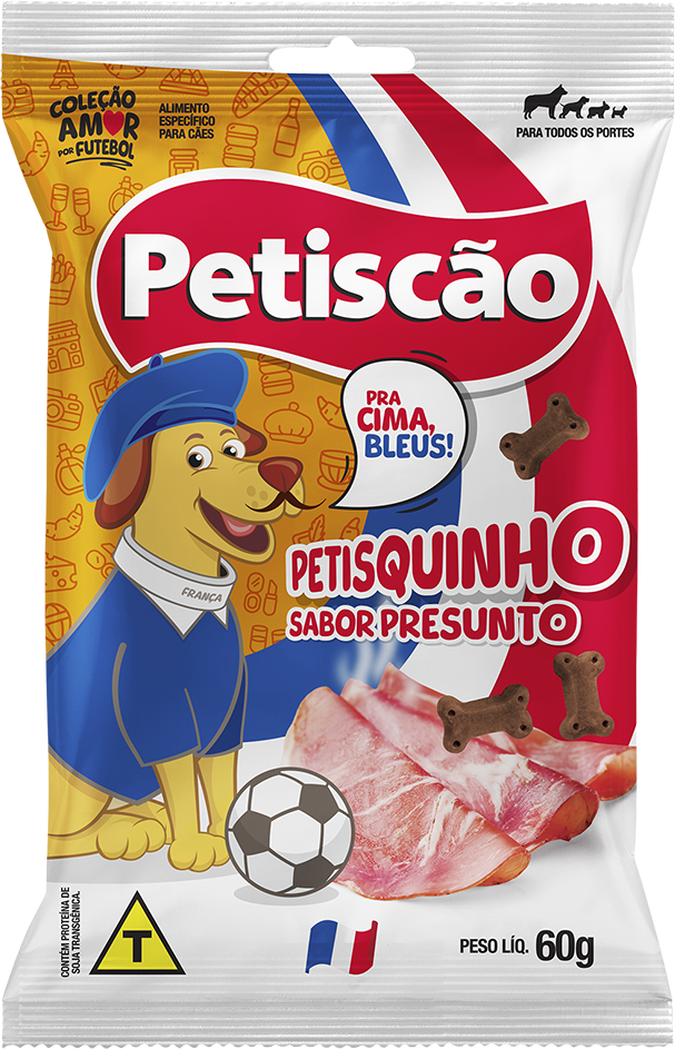 Bifinho Petiscão França para Cães Sabor Presunto - 60 g