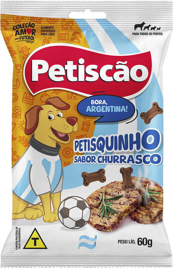 Bifinho Petiscão Argentina para Cães Sabor Churrasco - 60 g