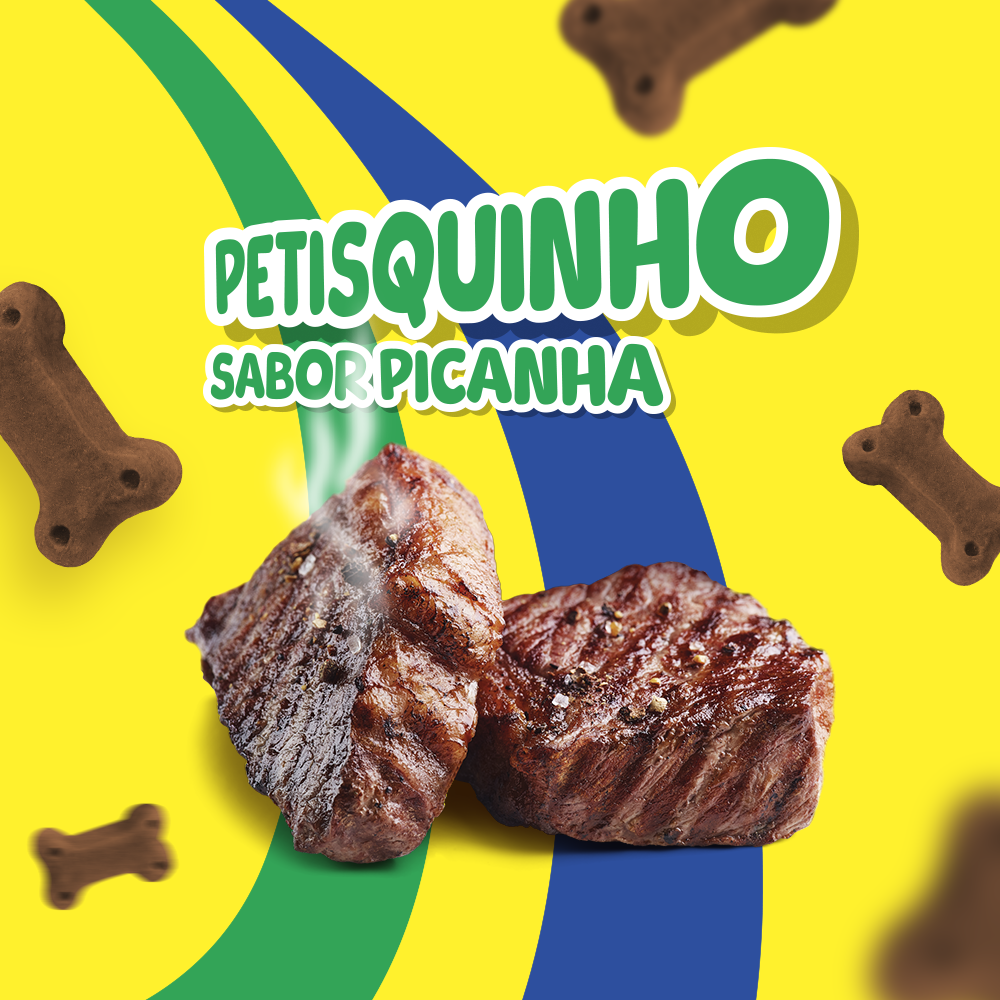 Bifinho Petiscão Brasil para Cães Sabor Picanha - 60 g
