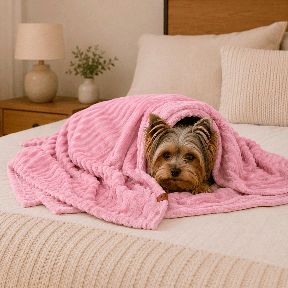 Cobertor Flufy Pickorruchos Ultrasoft Rosa para Cães e Gatos - Tam. Único
