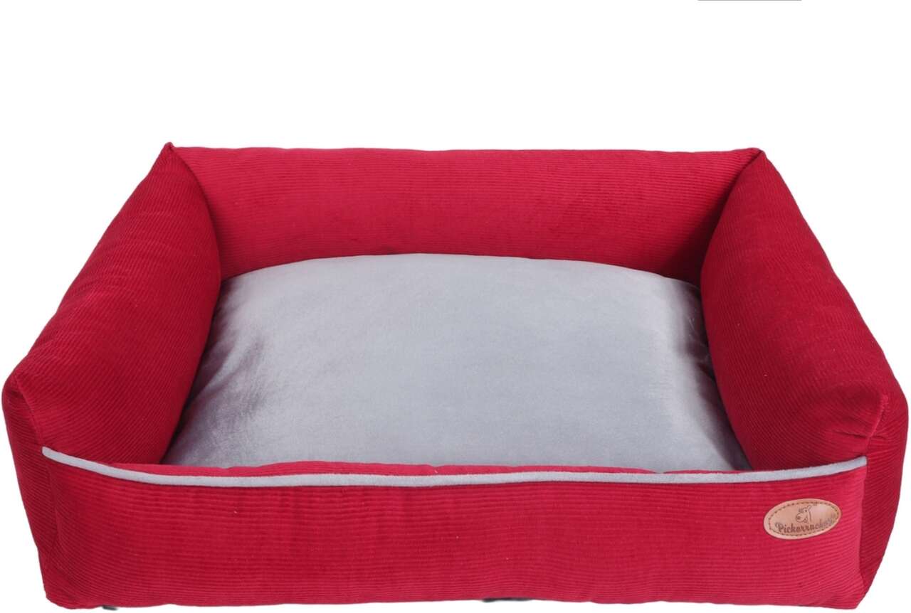 Cama Pickorruchos Milão Veludo Cereja para Cães e Gatos - Tam. P