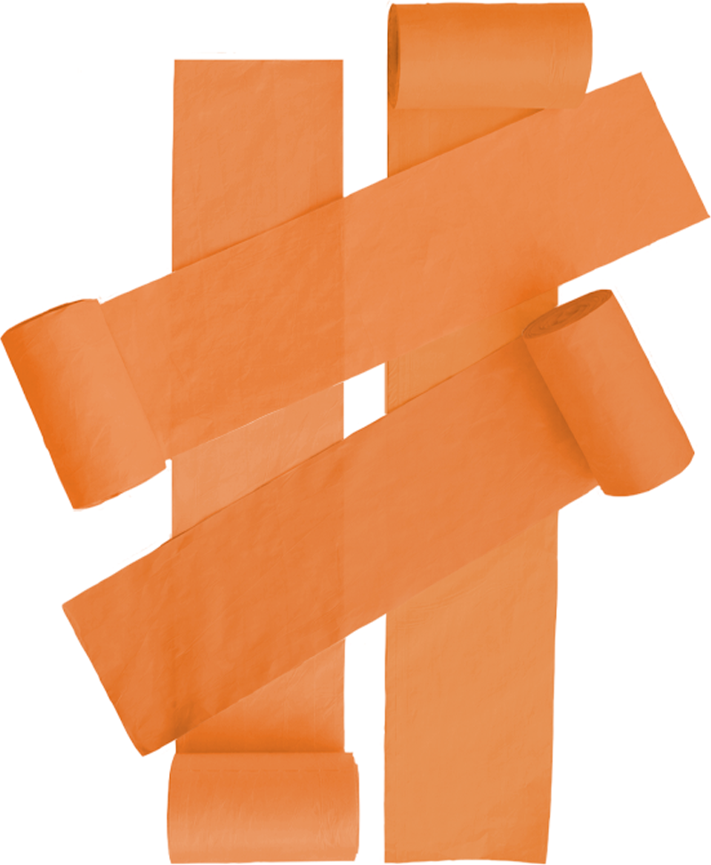 Kit Cata Caca Germanhart Laranja com Refil - 8 Rolos