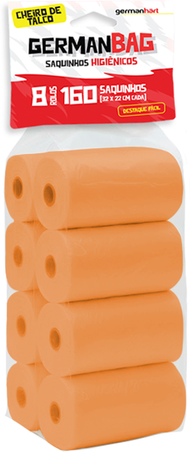 Kit Cata Caca Germanhart Laranja com Refil - 8 Rolos