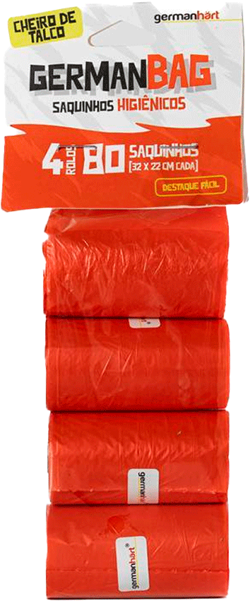 Kit Cata Caca Germanhart Vermelho com Refil - 4 Rolos