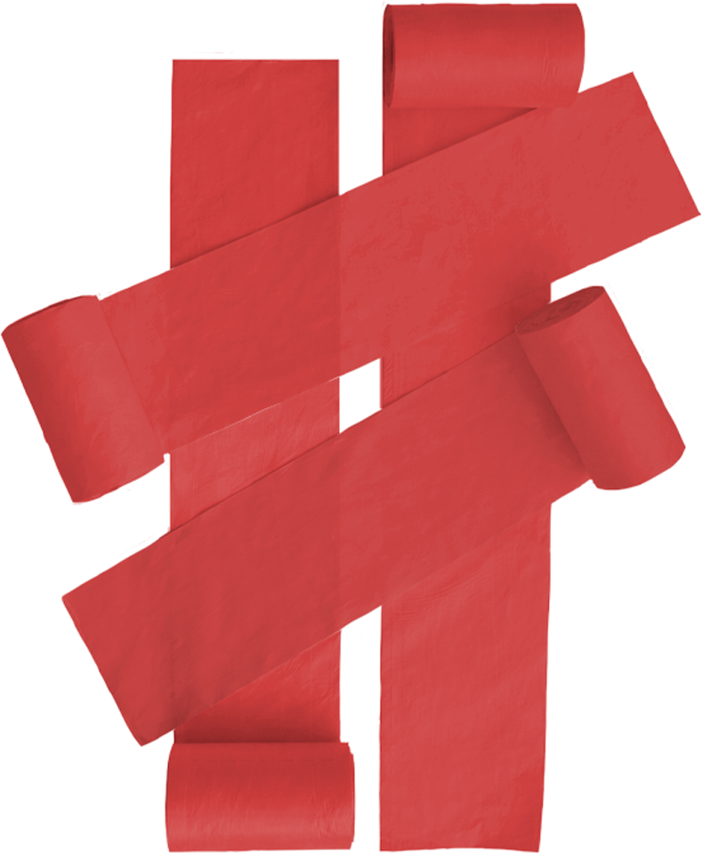 Kit Cata Caca Germanhart Vermelho com Refil - 4 Rolos