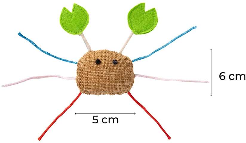 Brinquedo Interativo Fábrica Pet Caranguejo Tico para Gatos - Tam. Único