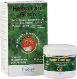 Suplemento Alimentar Inovet Hemo Care Green para Cães e Gatos - 30 Cápsulas