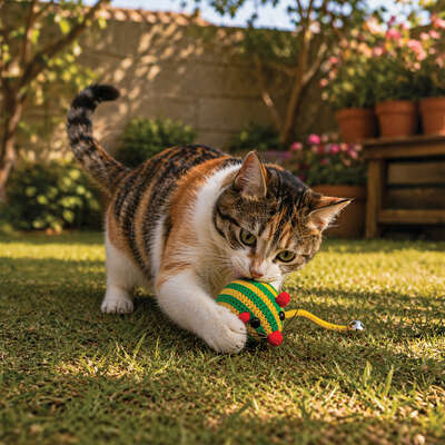 Kit Brinquedo Interativo Savana Pet Ratinho Verde para Gatos