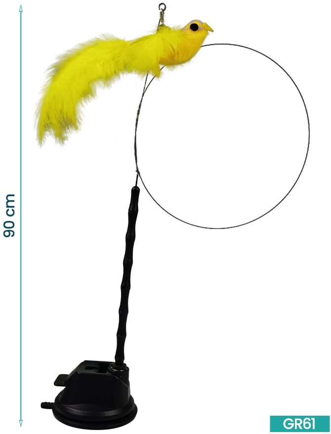 Brinquedo Interativo Savana Pet Vareta com Ventosa para Gatos - Tam. Único