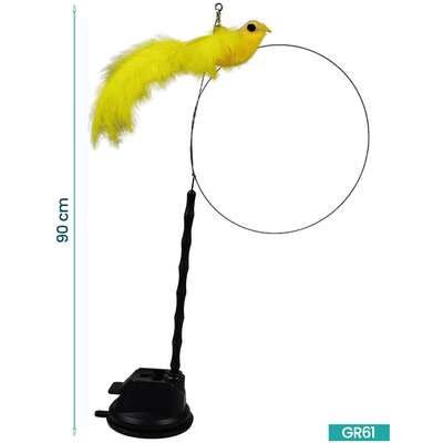 Brinquedo Interativo Savana Pet Vareta com Ventosa para Gatos