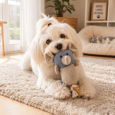 Brinquedo Pelúcia Savana Pet Elefante com Corda para Cães