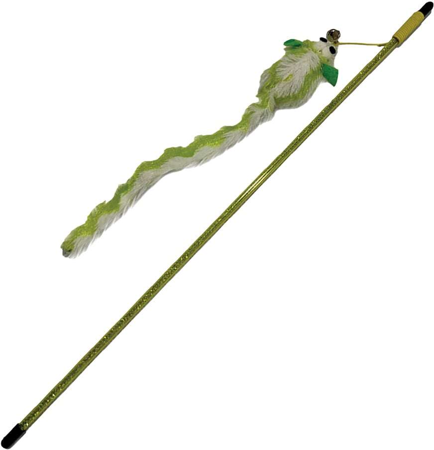 Brinquedo Interativo Savana Pet Vareta Ratinho com Catnip para Gatos - Tam. Único