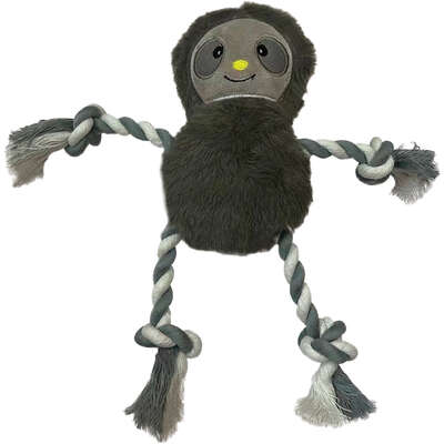Brinquedo Pelúcia Savana Pet Preguiça com Corda para Cães