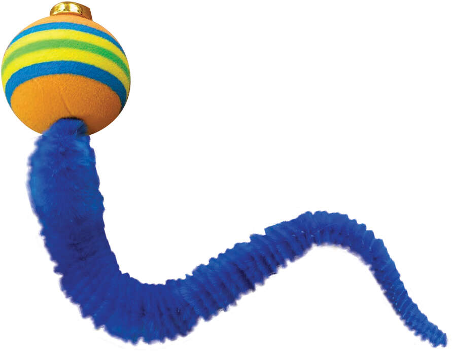 Brinquedo Interativo Savana Pet Bola com Guizo e Calda Azul para Gatos - Tam. Único