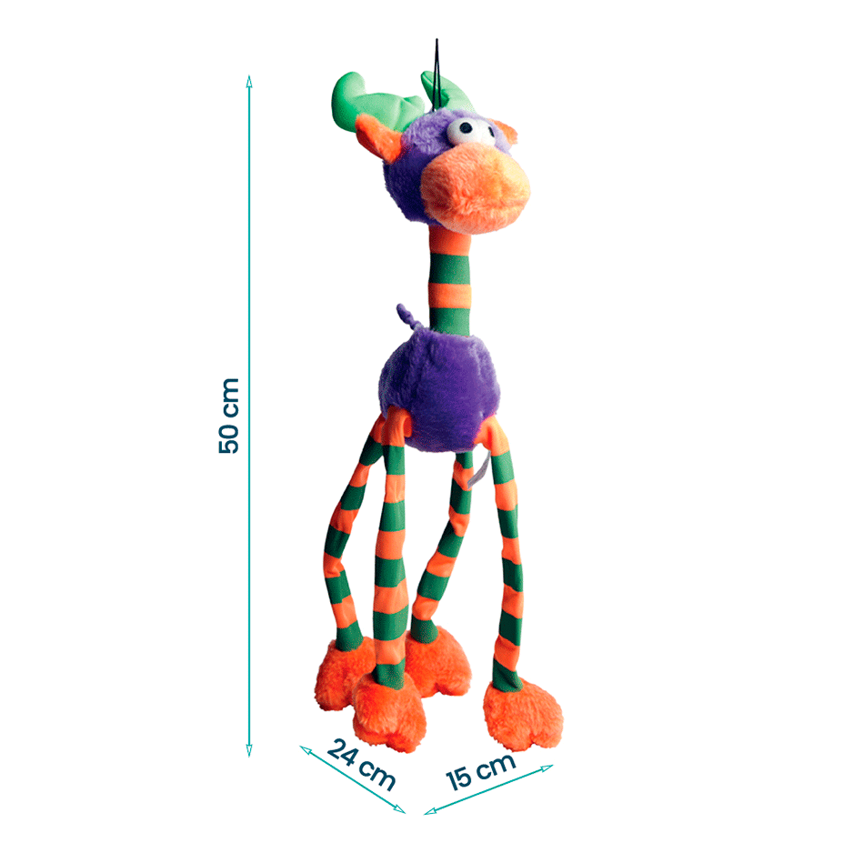 Brinquedo Pelúcia Savana Pet Alce Sonoro Roxo para Cães - Tam. Único