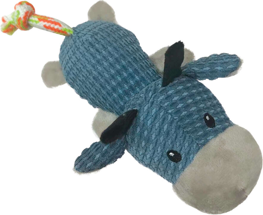 Brinquedo Pelúcia Savana Pet Boi com Corda para Cães - Tam. Único