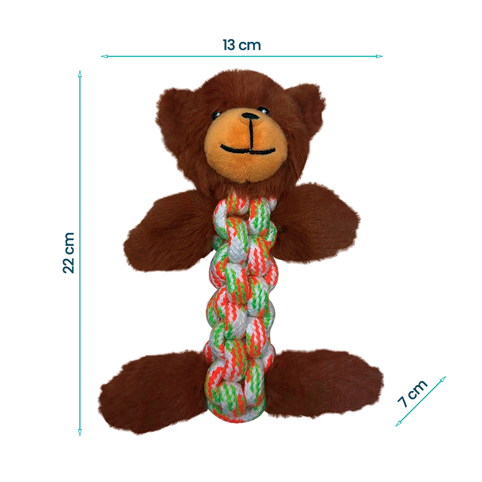 Brinquedo Pelúcia Savana Pet Cachorro com Corda para Cães - Tam. Único