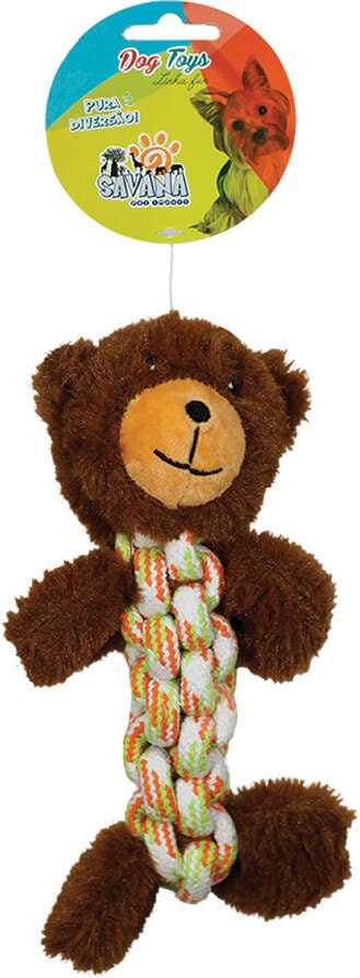 Brinquedo Pelúcia Savana Pet Cachorro com Corda para Cães - Tam. Único
