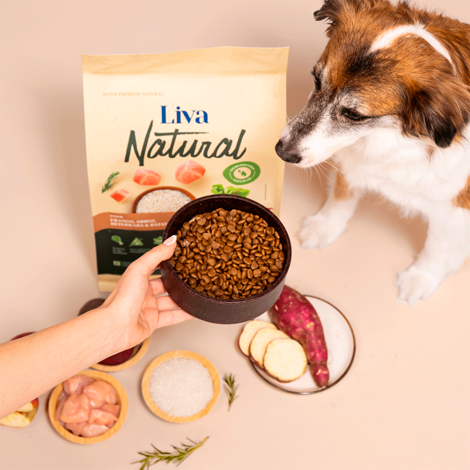 Ração Liva Natural Frango e Batata Doce para Cães Filhotes de Raças Pequenas - 2,5Kg