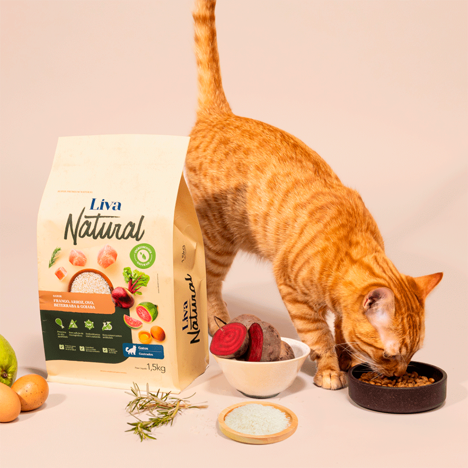 Ração Liva Natural Salmão e Goiaba para Gatos Filhotes - 7,5Kg