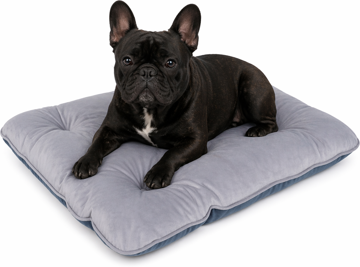 Almofada Pickorruchos Suede Azul para Cães e Gatos - Tam. M
